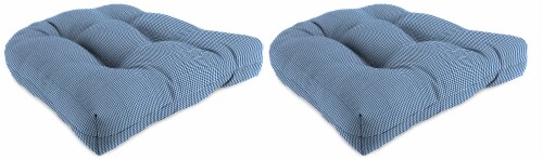 Jordan Manufacturing Dawson Lapis Outdoor Wicker Chair Cushions -2 Pack Perspective: front