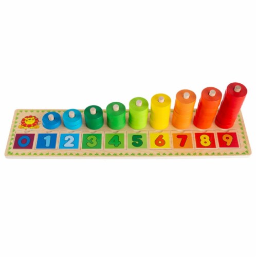 Hey Play Wooden Counting Toy Perspective: front