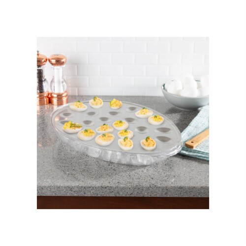 Classic Cuisine Cold Deviled Egg Tray Perspective: front