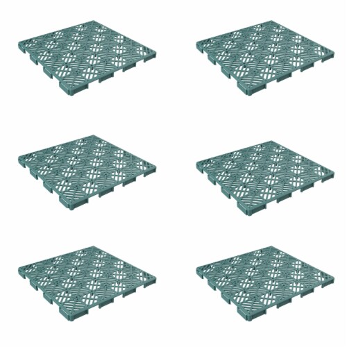 Pure Garden 11.5 in. x 11.5 in. Outdoor Interlocking Diamond Polypropylene Patio and Deck Tile Flooring in Green (Set of 6) Pure Garden 11.5 in. x 11.5 in. Outdoor Interlocking Diamond Polypropylene Patio and Deck Tile Flooring in Green (Set of 6)