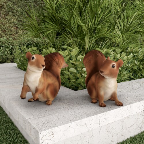 2 Squirrel Statues Resin Animal Figurines for Garden Flower Bed Outdoor  Lawn, 1 unit - Kroger
