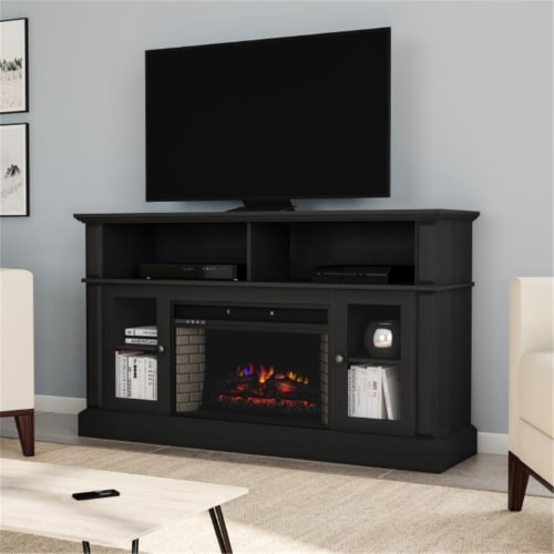 Lavish Home 80 FPWF 6 Heat Electric Fireplace TV Stand Black 1 King Soopers