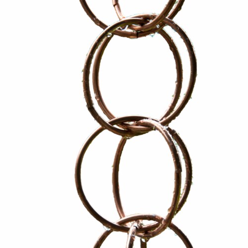 Garden's Alive Copper Rain Chain Perspective: front