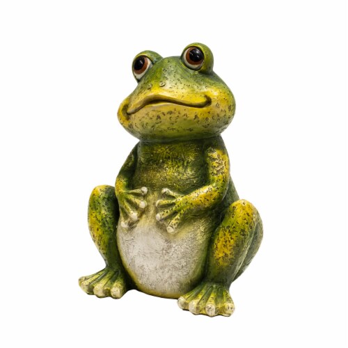 Gardens Alive! Decorative Friendly Frog Statue Perspective: front