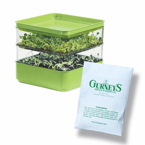 Gardens Alive! Two-Tiered Indoor Seed Sprouter with Seeds Gift Kit Perspective: front
