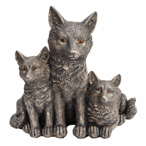 Gardens Alive! Fox Family Garden Statue Perspective: front