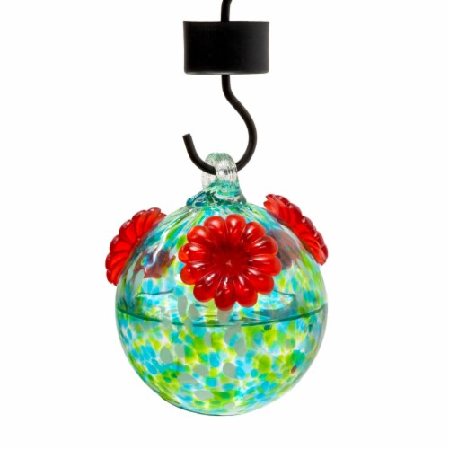 Gardens Alive! Decorative Stained Glass Hummingbird Feeder Perspective: front