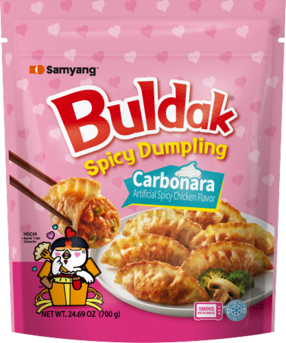 Samyang Buldak Spicy Dumpling Carbonara Perspective: front