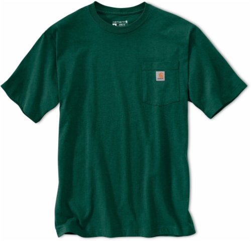Carhartt Loose Fit Heavyweight Short-Sleeve Pocket T-Shirt - Green Perspective: front