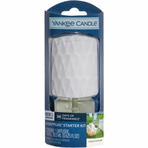 Yankee Candle ScentPlug Clean Cotton Air Freshener Starter Kit 1654795,  .625Oz. - Kroger