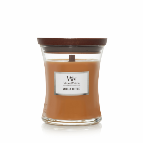 WoodWick® Scented Candle - Vanilla Toffee Perspective: front