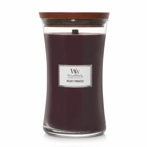 WoodWick® Scented Candle - Velvet Tobacco Perspective: front
