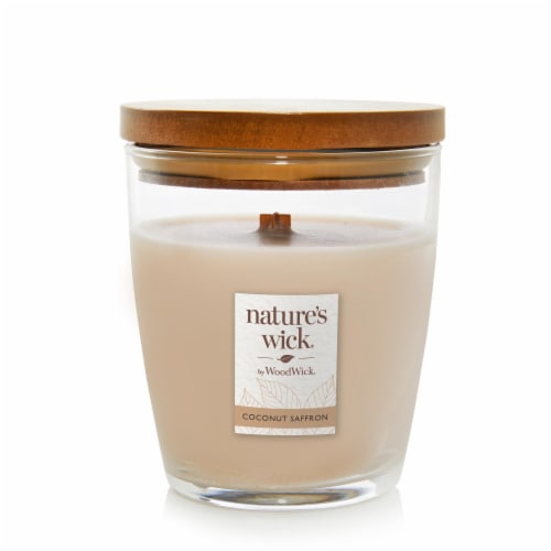 Nature's Wick® Coconut Saffron Jar Candle Perspective: front
