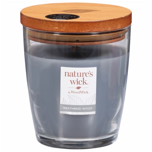 WoodWick® Nature's Wick® Weathered Wood Jar Candle Perspective: front
