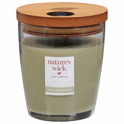 WoodWick® Nature's Wick® Sage & White Pepper Jar Candle Perspective: front