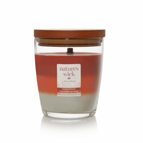Nature's Wick® Maplewood Pumpkin Nutmeg Jar Candle Perspective: front