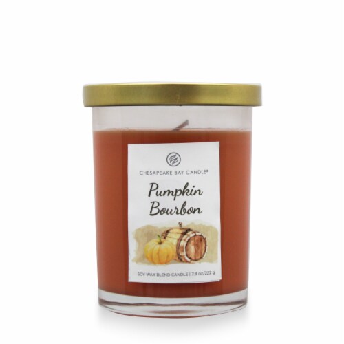 Chesapeake Bay Pumpkin Bourbon Medium Jar Candle Perspective: front
