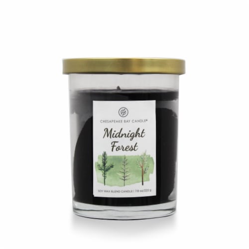 Chesapeake Bay Candle® Midnight Forest Soy Wax Blend Jar Candle Perspective: front