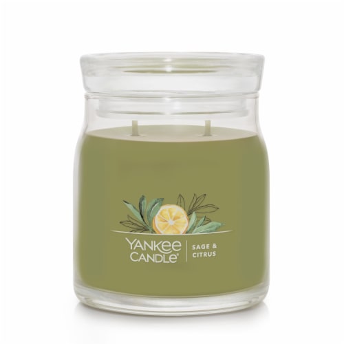 Yankee Candle® Sage & Citrus Signature Collection 13 Oz. Small Candle Perspective: front