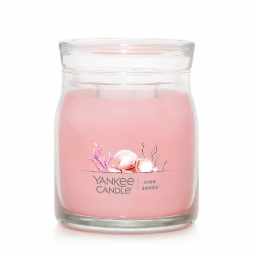 Yankee Candle Pink Sands Car Jar Air Freshener, Fresh Scent