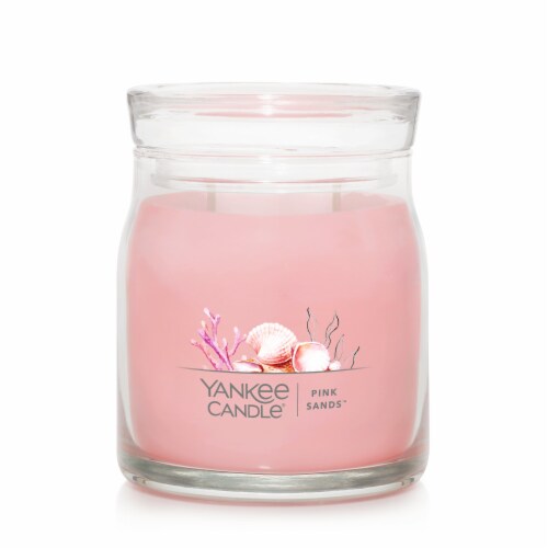 Yankee Candle® Pink Sands Signature Medium Jar Candle Perspective: front
