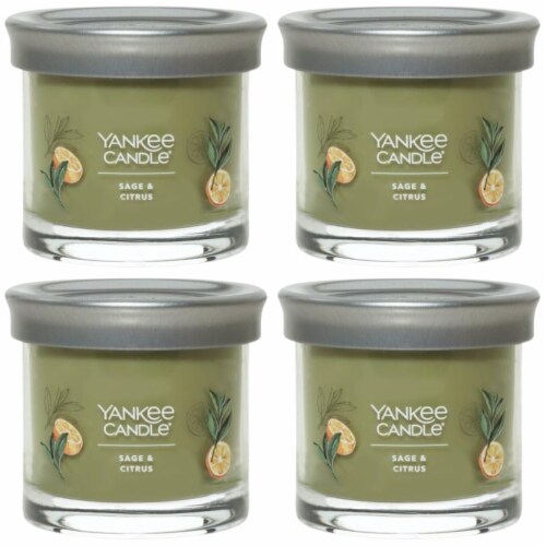 Yankee Candle Signature Collection Small Sage & Citrus Candle Perspective: front