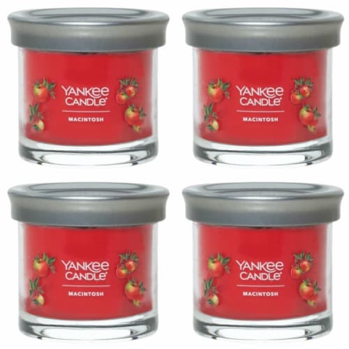 Yankee Candle Small Tumbler Scented Single Wick Jar Candle, Macintosh, 4.3 oz (Pack of 4) Perspective: front
