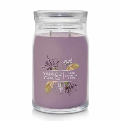 Yankee Candle® Dried Lavender & Oak Jar Candle Perspective: front
