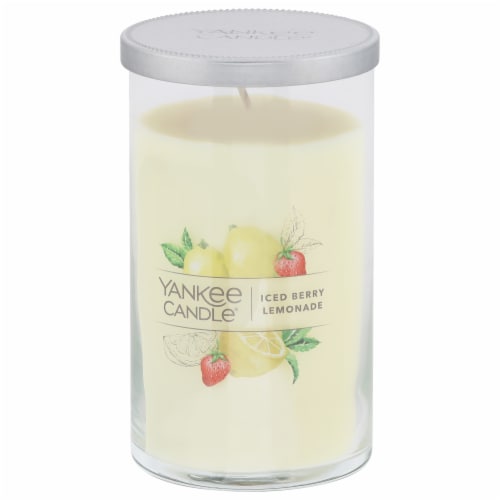 Yankee Candle® Pillar Jar Candle Iced Berry Lemonade Perspective: front