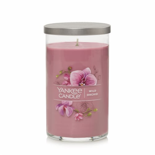 Yankee Candle® Pillar Jar Candle Wild Orchid Perspective: front
