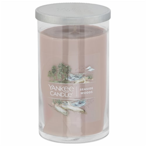 Yankee Candle Pillar Jar Candle Seaside Woods Perspective: front