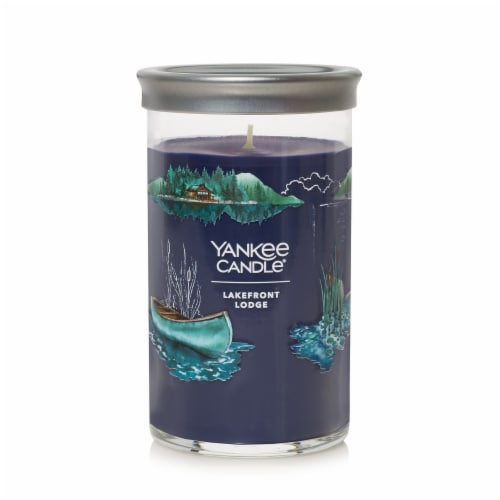 Yankee Candle Pillar Jar Candle Lakeside Lodge Perspective: front