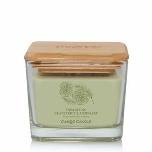 Yankee Candle® Energizing Grapefruit & Rosemary Well Living Medium Square Candle Perspective: front