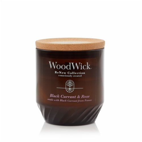 Woodwick® ReNew Collection Black Currant & Rose Candle Perspective: front
