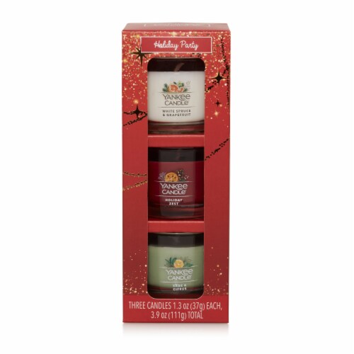 Yankee Candle® Holiday Party 3 Candle Variety Pack Perspective: front