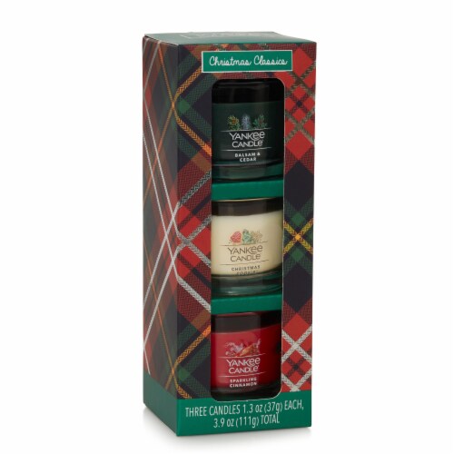 Yankee Candle® Christmas Classics 3 Candle Variety Pack Perspective: front