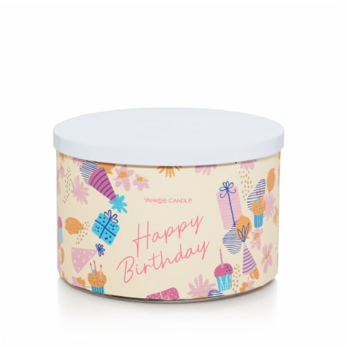 Yankee Candle Happy Birthday Candle Perspective: front