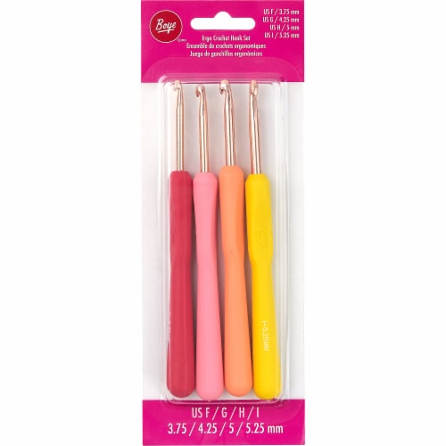 Boye Set of 12 Ergo Crochet Hook Set New In Package Great Colors