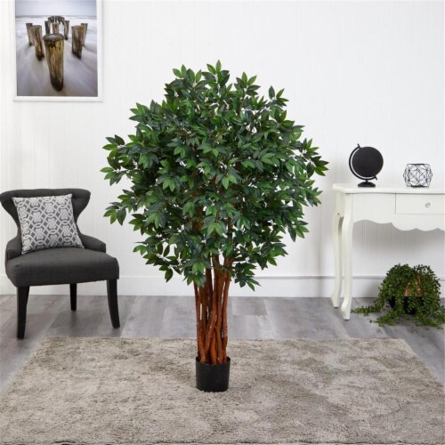Nearly Natural T1540 4.5 in. Lychee Artificial Tree with Natural Trunk Perspective: front