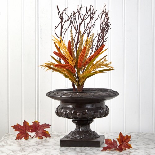Nearly Natural 6292-S3 23 in. Sorghum Harvest Artificial Bush Flower - Set of 3 Perspective: front