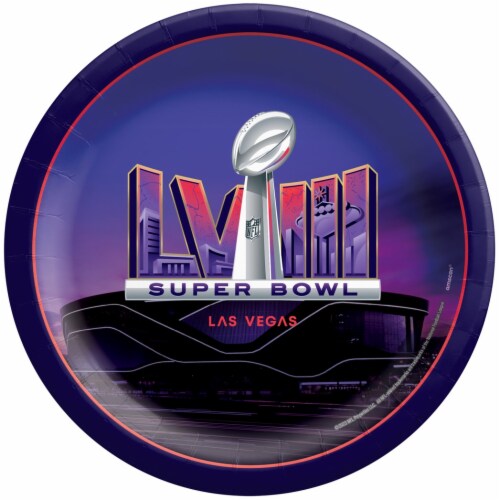 Amscan Super Bowl LVII Plates Perspective: front