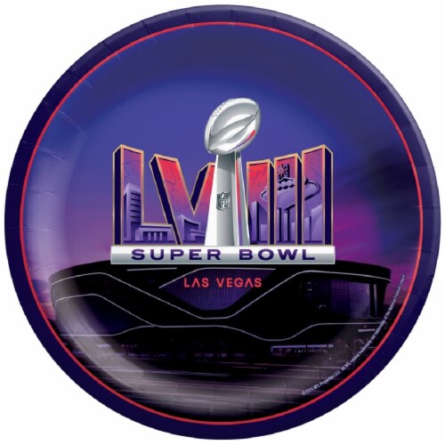 Amscan Super Bowl LVII Plates Perspective: front