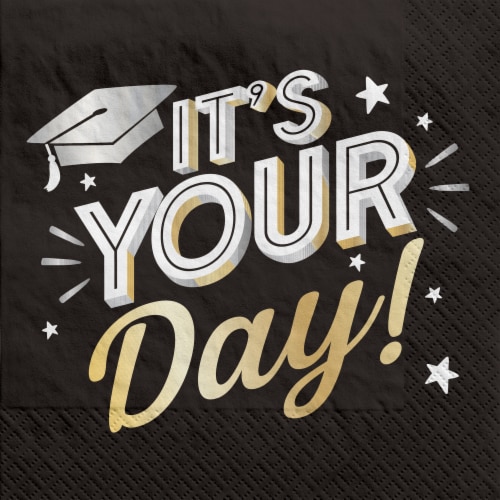 Party Impressions It's Your Day Graduation Paper Napkins Perspective: front