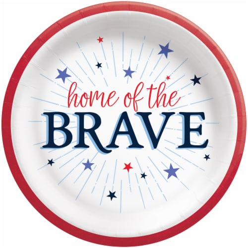 Party Impressions Home of the Brave Paper Plates Perspective: front