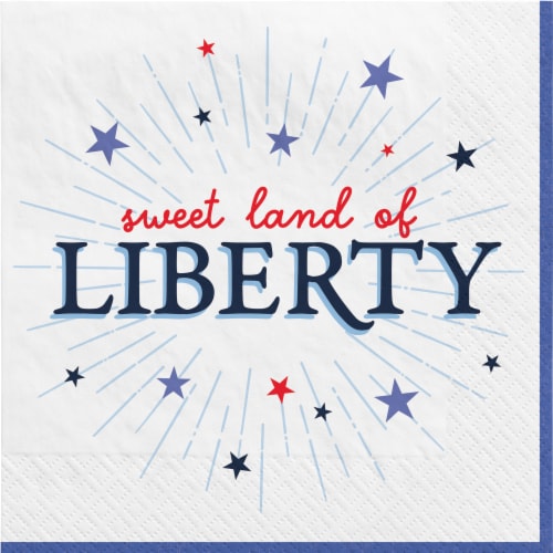Party Impressions Sweet Land of Liberty Paper Napkins Perspective: front