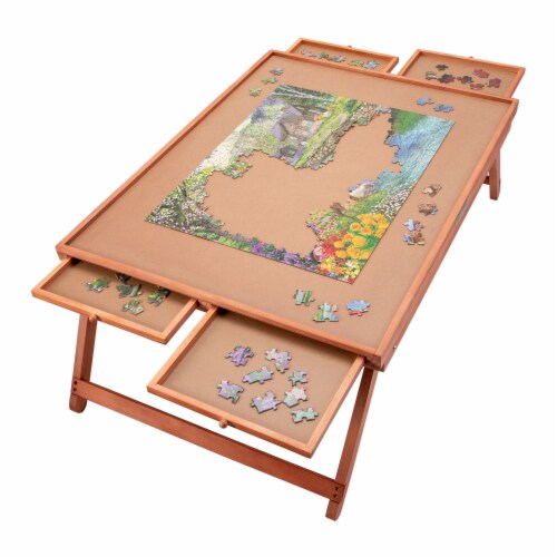 Bits and Pieces Jumbo 1500 Pc Jigsaw Puzzle Plateau Lounger, 25.5