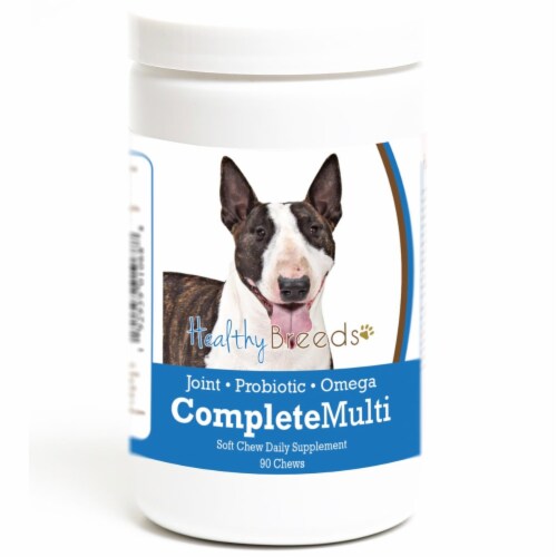 Healthy Breeds 192959010688 Miniature Bull Terrier all in one Multivitamin Soft Chew - 90 Cou Perspective: front