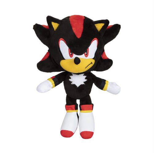 Jakks Pacific Sonic The Hedgehog 30th Anniversary Shadow 8 Inch Plush Figure Perspective: front