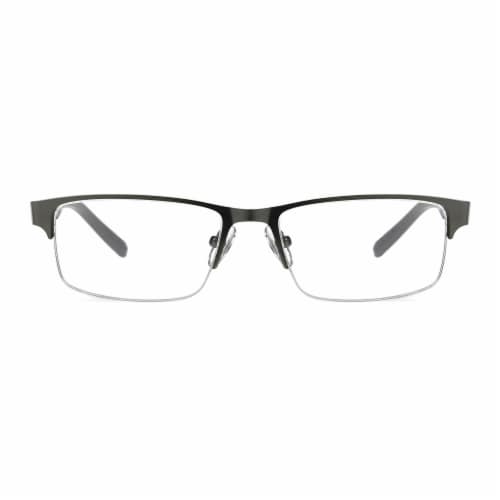 Foster Grant Ironman® Momentum Reading Glasses – Gunmetal/Blue Perspective: front