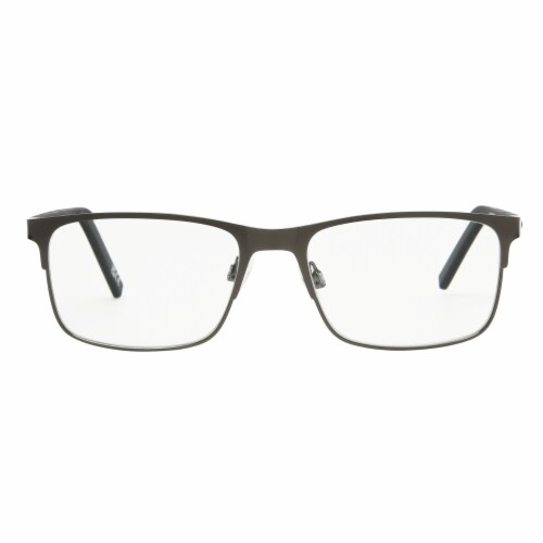 Foster Grant® IRONMAN® Drive Reading Glasses - Gunmetal Perspective: front
